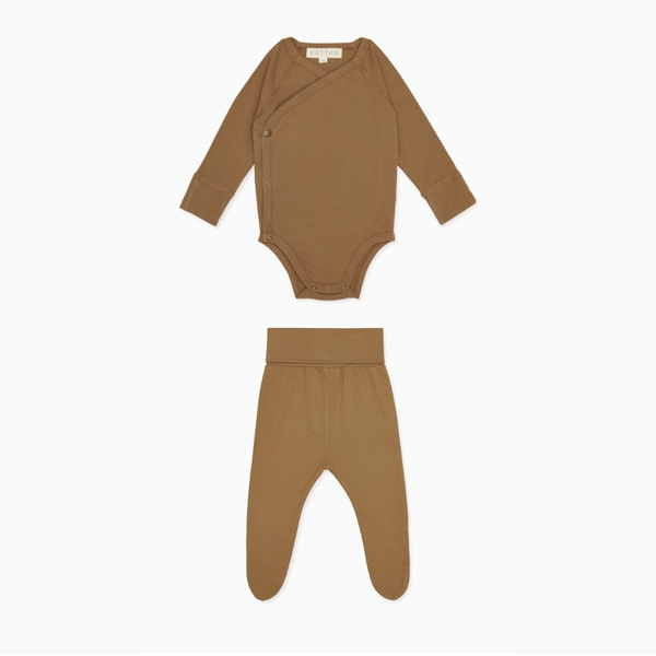 Organic Cotton Baby SET | Bodysuit & Pants | Caramel