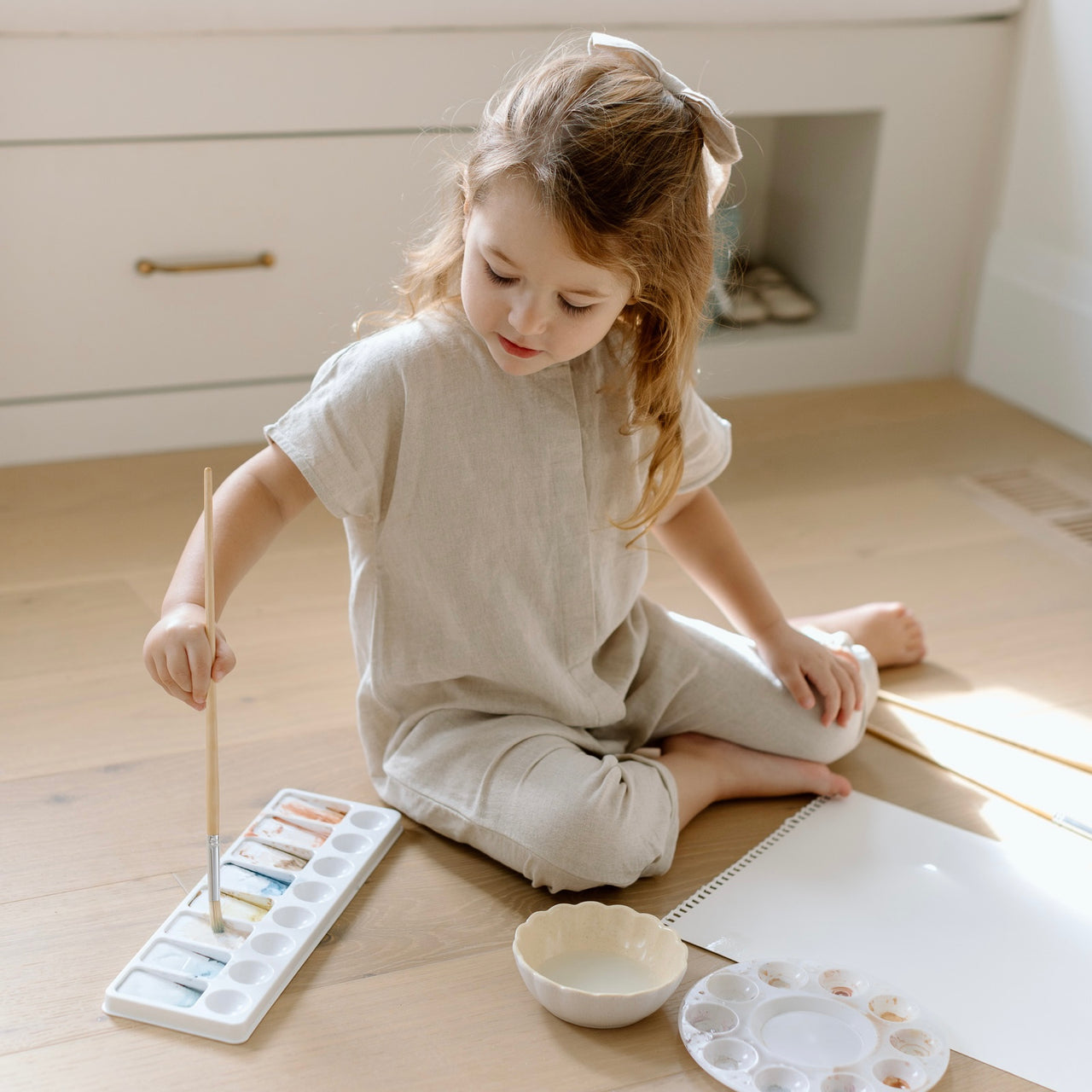 Linen Natural Playsuit