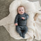 Organic Cotton Baby SET | Kimono Top & Pants | Blueberry