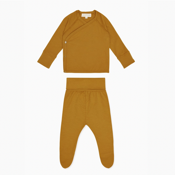 Organic Cotton Baby SET | Kimono Top & Pants | Peanut